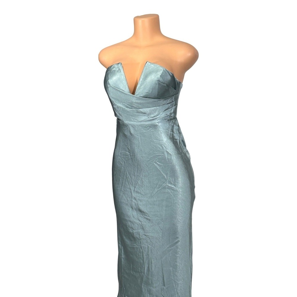Selfie‎ Leslie Womens Sage Green Strapless V-Notch Midi Dress Size S NEW